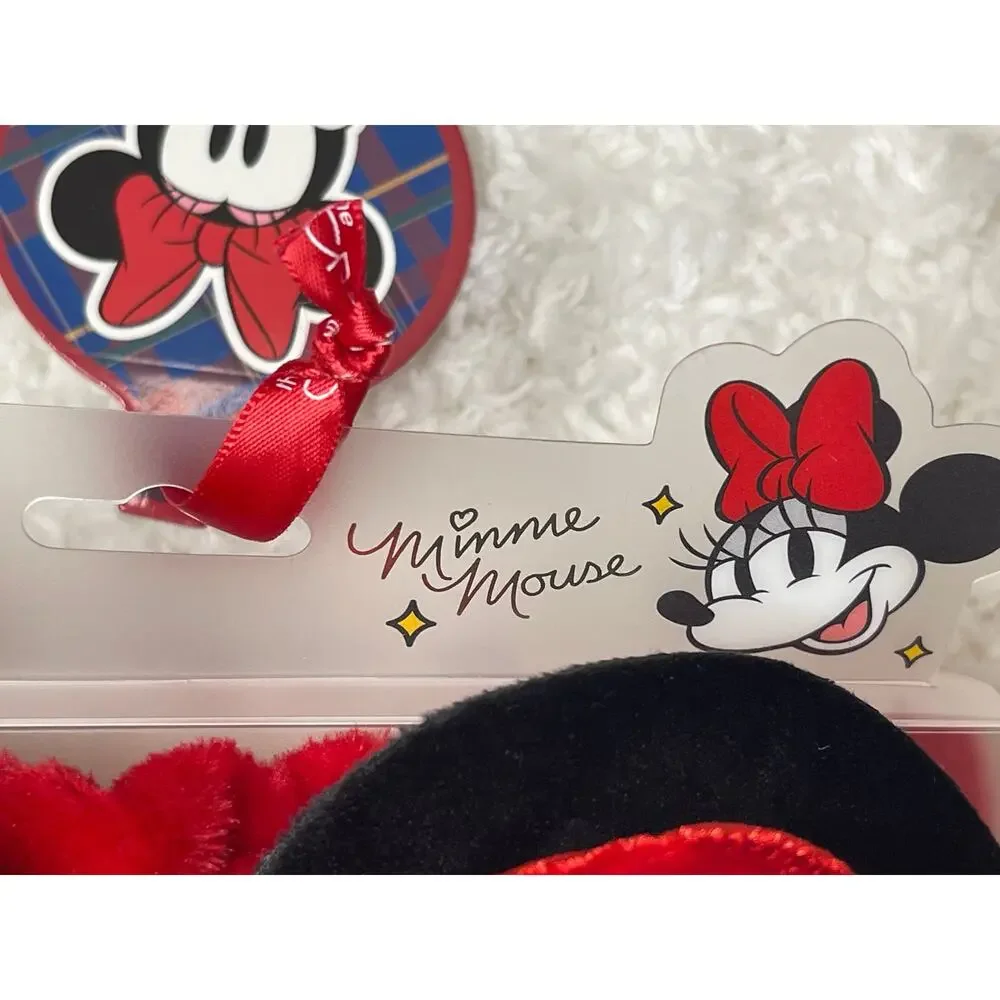 The Creme Shop Minnie Mouse 3D Teddy Spa Headband Plushie Bow Hairband Red Black